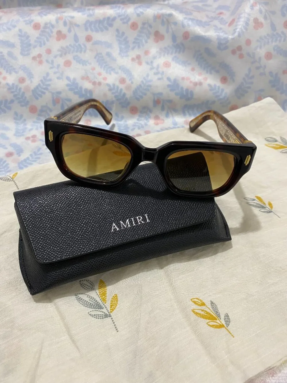 AMIRI Square-Frame Sunglasses with Brown Gradient Lenses